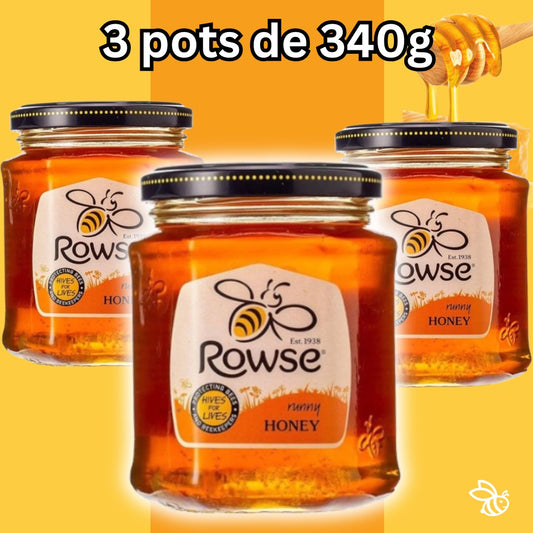 MIEL ROWSE 3 Pots de 340 g